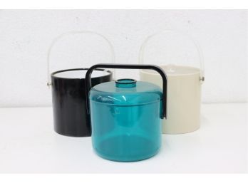Vintage Colored Acrylic Ice Buckets Including Ultramarine Transparent Ingrid Chicago