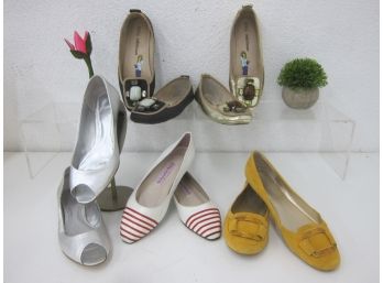 Assorted Lot Of Flat Shoes -(Used & New) Size 7 1/2-8