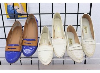 Three Pairs Of New Loafers - Calico, LJ Simone, Nine West - All New
