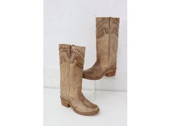 Steve Madden Leather Western Boots - Previously Worn