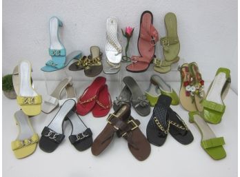 Assorted Lot Of Small Heels Sandals -NEW  Size 8
