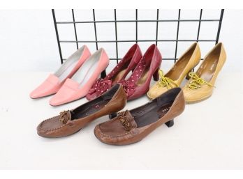 Four Pairs Pumps - 3 New And 1 Used - Three Classic And One Funky