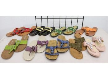 New & Used - Group Lot Of Awesome Boho Sandals - Aerosoles, Sam Edelman, Isaac Mizrahi Etc