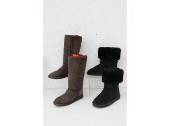 LAMO Ankle Boots In Black And Original KOOLABURA Calf Boots - Previously Worn