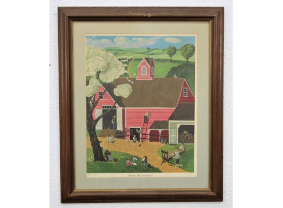 Sunday At Grandma's, Robert Franke 1974, Limited Edition Litho #383/890 Pencil Signed And Numbered