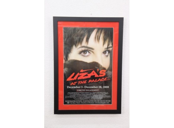 Liza's At The Palace...framed And Matted Limited Engagement Broadway Show Poster, December 2008