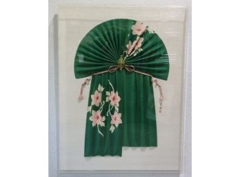 Kimono Fold On Linen Board Wall Art In Acrylic Vitrine Frame