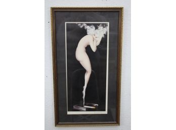 Illusion By Louis Icart, Vintage Reproduction Print, Matted And Framed