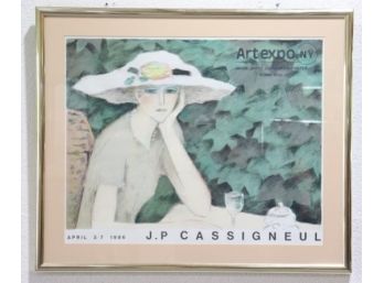 1986 ArtExpo NY  Show Poster Featuring Work Of J.P. Cassigneul