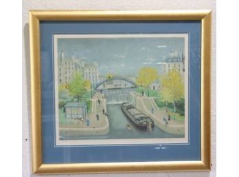 Le Canal St. Martin Automne 1989 By Michel Delacroix, Ltd. Ed.litho, Signed And Numbered XXXVI/CL