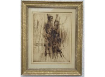 'The Family' Robert Cariola Limited Edition Signed Otiginal Etching, Pencil Signed, Publisher Info Verso