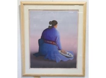 Atole By RC Gorman, Limited Edition Silkscreen On Paper, Signed, Dated 1990, Numbered  #218/225
