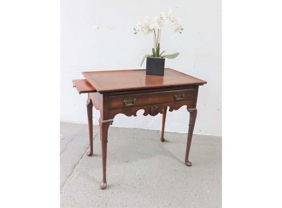 Globe Furniture Colony Mahogany Side Table Desk- Twin Slide Outs