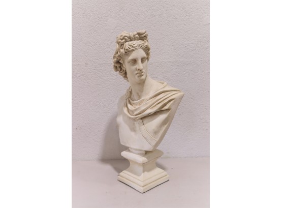 Cast Resin Statue Reproduction After The Antique Bust Of Apollo Belvedere, Decorative