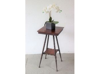 Vintage Arts & Crafts Style Butterfly Trestle Side Table