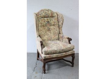 Seat Saved For Auntie: Queen Anne Style Wing Back Arm Chair