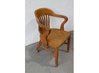 Just When You Thought An Old Chair Couldn't Be Sexy - Vintage Oak Library Chair