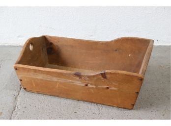 Vintage Pine Primitive Doll Cradle  -  No Curved Base Supports So This Baby Don't Rock