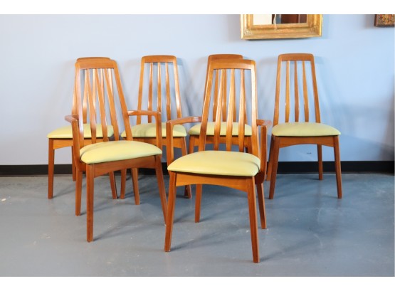 Set Of Six (6) Benny Linden Teak Dining Chairs