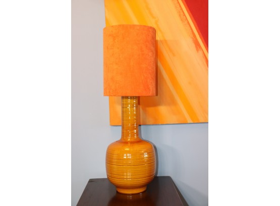 Mid Century Modern Lamp (large) New Orange Shade