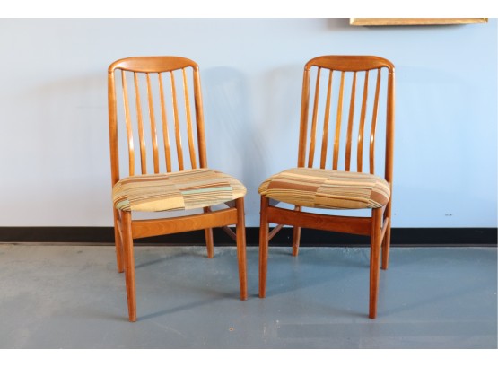 Pair Of Danish Teak Side Chairs
