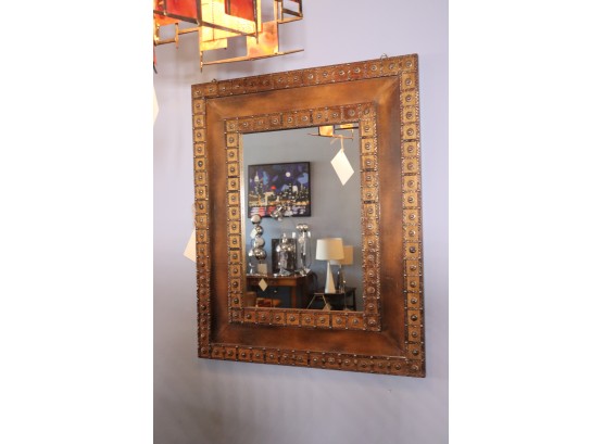 Wood Frame Studded Mirror