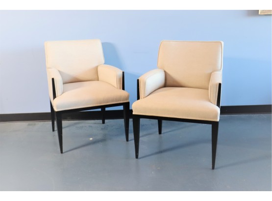Pair Of Mid Century Modern Oversized Arm Chairs -All Original