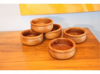 Vintage Teak Wood Wooden Bowls -made In Thailand For Macy's