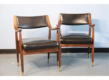 Pair Of Regan Furniture Co. Mid Century Modern Arm Chairs -both Original Condition