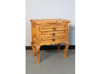 Single Rustic Bedside Table -made In Mexico