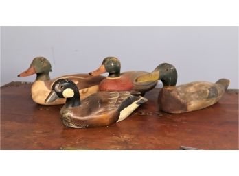 Group Of Four (4) Duck  Decoy