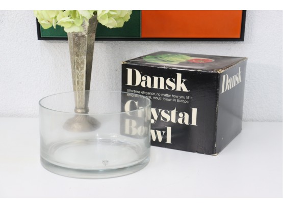 Dansk Mouth-Blown Crystal Round Bowl - With Box And Mark Decal