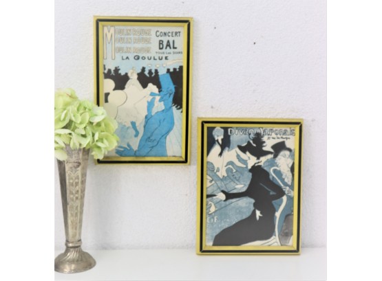2 By Henri De Toulouse-Lautrec: Poster Reproductions Of Divan Japonais And Moulin Rouge: La Goulue