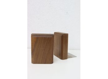 MCM Style Wood Bookends