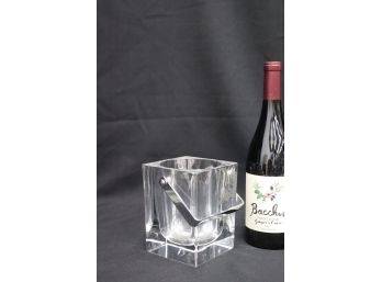 Vannes Crystal Wine Cube With Handle - Very Small Chip - Please See Photos