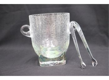 Mottled Glass Crystal Ice Bucket