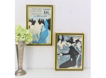 2 By Henri De Toulouse-Lautrec: Poster Reproductions Of Divan Japonais And Moulin Rouge: La Goulue