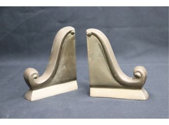 Clef Curl Putty Gold Bookends - Andrea By Sadek