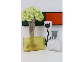 Trio Of Decorative Glass Vases - Including Tulipa From Kosta Boda