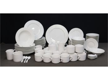 Ample Group Of Matrix Pattern Stoneware By Onieda Casual Settings (incomlete Set)