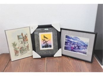 Group Lot Of 3 Picture Frames