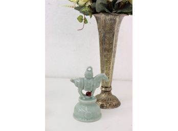 Celadon Ceramic Horse Bell Figurine