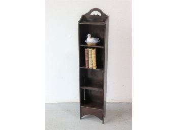 Tall And Narrow Five Shelf Bookcase/display Cabinet