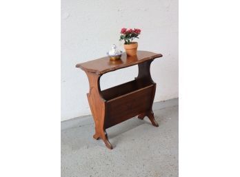 Side Table With Magazine Rack Base