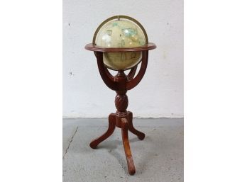 Cram's Imperial World Globe In Wooden Half Dome Frame