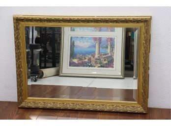 Junior Substantial Wall Mirror With Classic Gilt Style Frame