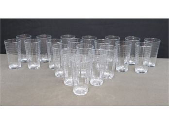Set Of 20 Box Graph Pattern High Ball Glasses