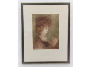 Etienne Ret Signed Colored Etching Art Print Limited Edition #39/100, Signed Lower Right