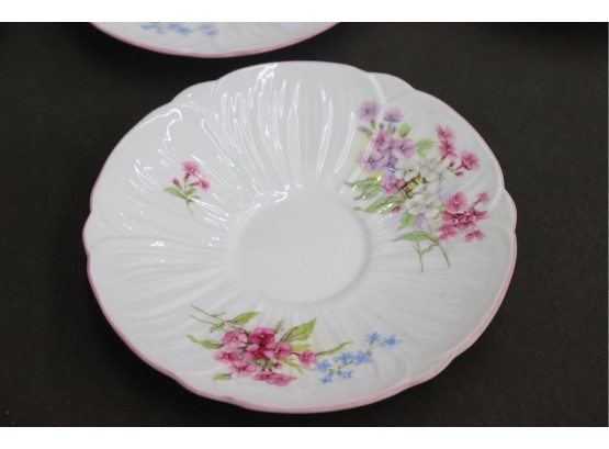 Group Lot Of 11 Fine Bone China Saucers By Shelley Of England