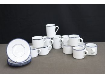 Mixed Lot Of Dansk International Designs Rim Stripe Cups And Plates